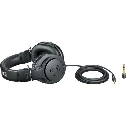 오디오테크니카 Audio-Technica ATH-M20x Professional Studio Monitor Headphones, Black