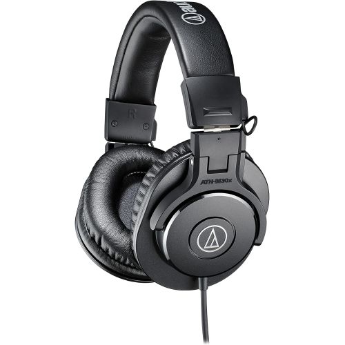 오디오테크니카 Audio-Technica ATH-M30x Professional Studio Monitor Headphones, Black