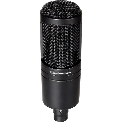 오디오테크니카 Audio-Technica AT2020 Cardioid Condenser Studio XLR Microphone, Black, Ideal for Project/Home Studio Applications