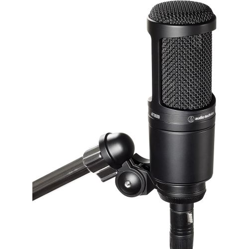 오디오테크니카 Audio-Technica AT2020 Cardioid Condenser Studio XLR Microphone, Black, Ideal for Project/Home Studio Applications