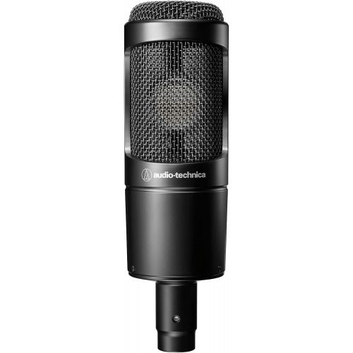 오디오테크니카 Audio-Technica AT2035 Cardioid Condenser Microphone, Perfect for Studio, Podcasting & Streaming, XLR Output, Includes Custom Shock Mount,Black