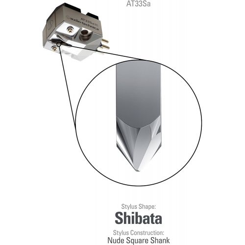 오디오테크니카 Audio-Technica AT33SA Shibata Nude Dual Moving Coil Turntable Cartridge Beige