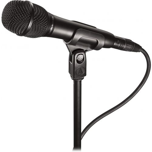 오디오테크니카 Audio-Technica AT2010 Cardioid Condenser Handheld Microphone with Mic Stand and XLR Cable Bundle (3 Items)