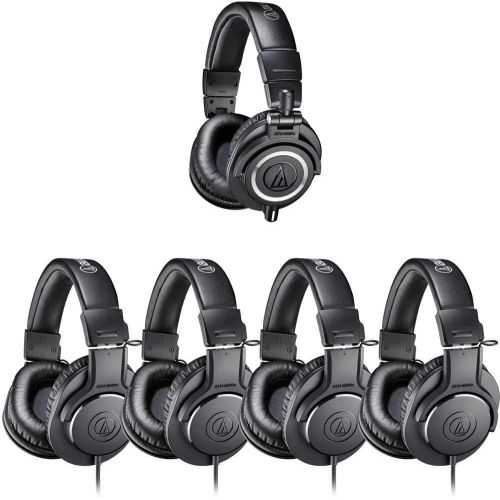 오디오테크니카 Audio Technica ATH-PACK5 Studio headphone pack includes 1 pair of ATH-M50x and 4 pairs of ATH-M20x headphones