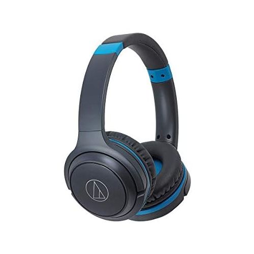 오디오테크니카 Audio-Technica ATH-S200BTGBL Bluetooth Wireless On-Ear Headphones with Built-In Mic & Controls, Gray/Blue