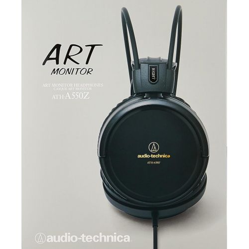 오디오테크니카 Audio-Technica ATH-A550Z Art Monitor Closed-Back Dynamic Headphones, Black