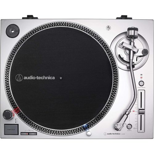 오디오테크니카 Audio-Technica AT-LP120XUSB Direct-Drive Turntable (Analog & USB), Silver, Hi-Fidelity, Plays 33 -1/3, 45, and 78 RPM Records, Convert Vinyl to Digital, Anti-Skate Control, Variabl