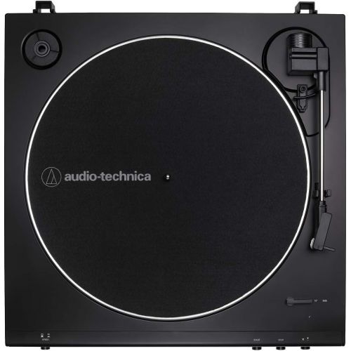 오디오테크니카 Audio-Technica AT-LP60X-GM Turntable (Gunmetal) Bundle with Knox LP1 Powered Bookshelf Speaker Pair (2 Items)