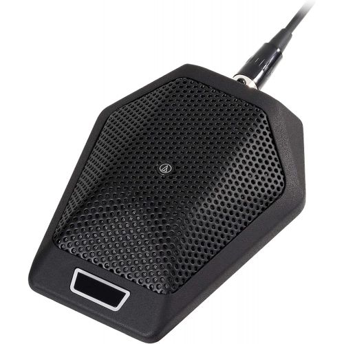 오디오테크니카 Audio-Technica U891RBO Omnidirectional Condenser Boundary Microphone with Switch, RGB LED & Integral Power Module, Phantom Power Only, Black