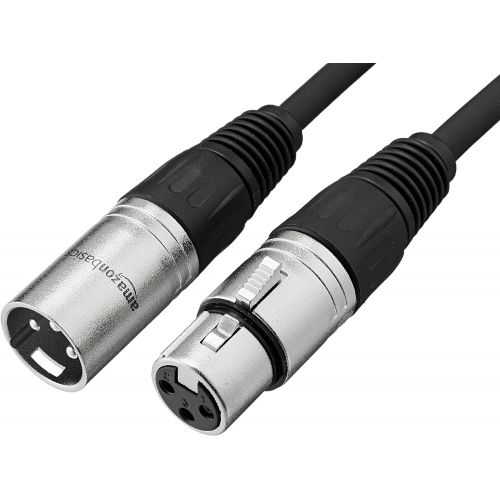 오디오테크니카 Audio-Technica PRO 45 ProPoint Cardioid Condenser Hanging Microphone, Black & Amazon Basics XLR Male to Female Microphone Cable - 50 Feet, Black