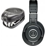Audio-Technica ATH-M40x Monitor Headphones with SLAPPA SL-HP-07 Full Sized HardBody PRO Headphone Case