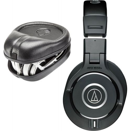 오디오테크니카 Audio-Technica ATH-M40x Monitor Headphones with SLAPPA SL-HP-07 Full Sized HardBody PRO Headphone Case