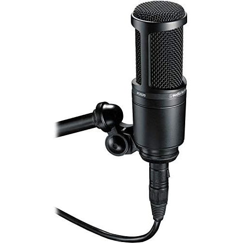 오디오테크니카 Audio-Technica AT2020 Cardioid Condenser Microphone with BAI-2X Two-Section Broadcast Arm, Pop Filter and XLR Cable