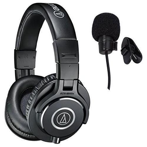 오디오테크니카 Audio-Technica ATH-M40x Professional Studio Monitor Headphones With Zalman Zm-Mic1