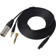 Audio-Technica BPCB2 Replacement Cable for All BPHS2 Headsets, Male 3-Pin XLR and 1/4 Outputs
