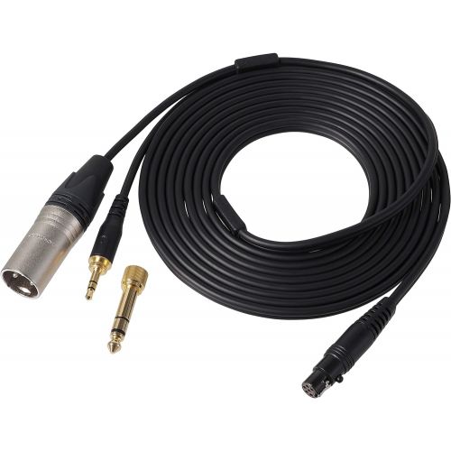 오디오테크니카 Audio-Technica BPCB2 Replacement Cable for All BPHS2 Headsets, Male 3-Pin XLR and 1/4 Outputs