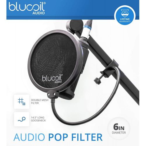 오디오테크니카 Audio-Technica AT2020USB+PK Vocal Microphone Pack for Streaming/Podcasting Bundle with Blucoil 4x 12 Acoustic Wedges, Headphone Amp and Hook, Pop Filter, USB-A Mini Hub and 3 USB E