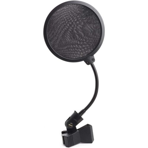 오디오테크니카 Audio-Technica AT2020USB+ Cardioid Condenser USB Microphone (Black) + Pop Filter + 4-Port USB 2.0 Hub with Individual LED Lit Power Switches + Cloth - Deluxe Mic Bundle