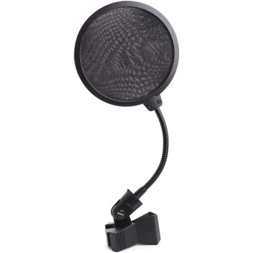 오디오테크니카 Audio-Technica AT2020USB+ Cardioid Condenser USB Microphone + Pop Filter + Samson Headphone & Clean Cloth