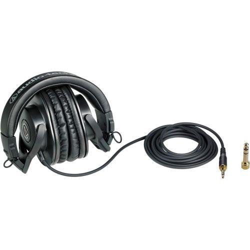 오디오테크니카 Audio-Technica ATH-M30X Monitor Headphones (Black) Bundle with Knox Gear Aluminum Stand (2 Items)