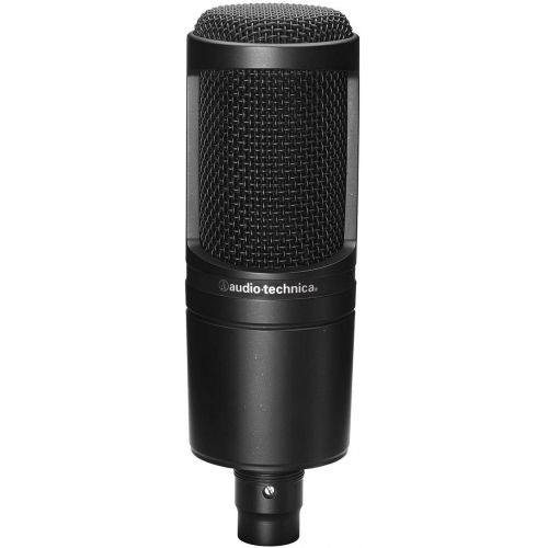 오디오테크니카 Audio-Technica AT2020 Cardioid Condenser Studio Microphone with XLR Cable Studio Boom Arm Stand and Pop Filter