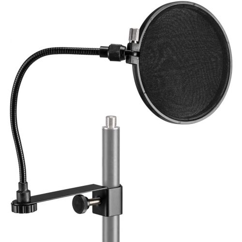 오디오테크니카 Audio-Technica AT2020 Cardioid Condenser Studio Microphone with XLR Cable Studio Boom Arm Stand and Pop Filter