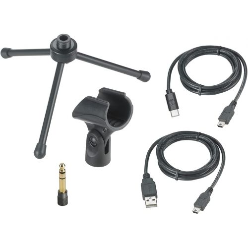 오디오테크니카 Audio-Technica AT-EDU25 Working and Learning from Home Pack with AT2005USB Cardioid Dynamic USB/XLR Microphone and ATH-M20x Headphones (ATEDU25)