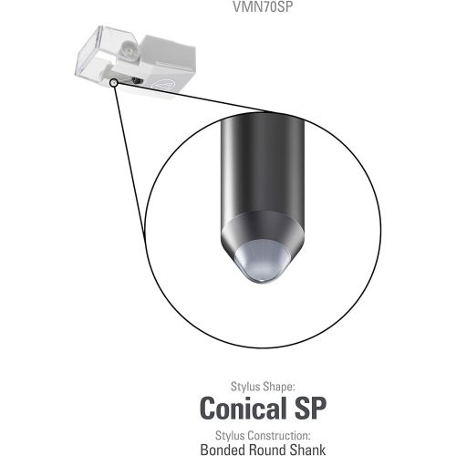 오디오테크니카 Audio-Technica VMN70SP Specialty Conical Bonded Replacement Turntable Stylus Grey