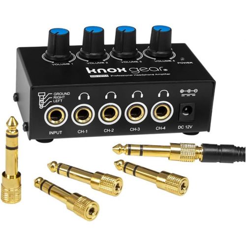 오디오테크니카 Audio-Technica ATH-E40 Professional Headphones with Knox 4-Channel Amplifier and Knox Case