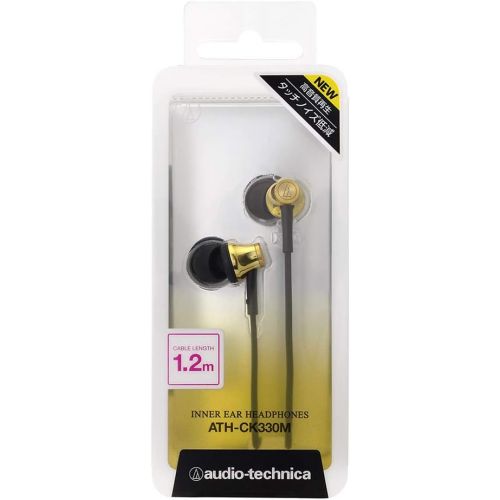 오디오테크니카 Audio-Technica Earbuds Headphones Gold ATH-CK330M-GD