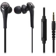 Audio-Technica ATH-CKS550iSBK Solid Bass In-Ear Headphones with In-Line Mic & Control, Black