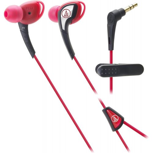 오디오테크니카 Audio-Technica ATH-SPORT2RD SonicSport In-Ear Headphones, Red
