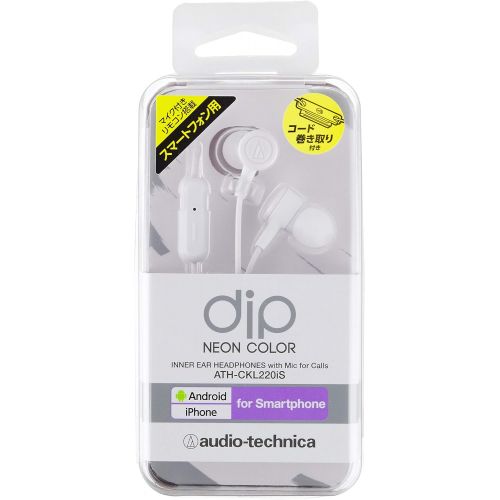 오디오테크니카 Audio Technica Inner Ear Headphone　for Smartphone White ATH-CKL220iS WH