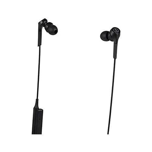 오디오테크니카 Audio-Technica ATH-CKS550XBTBK Solid Bass Bluetooth Wireless In-Ear Headphones, Black