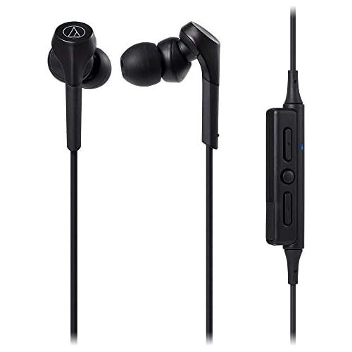 오디오테크니카 Audio-Technica ATH-CKS550XBTBK Solid Bass Bluetooth Wireless In-Ear Headphones, Black