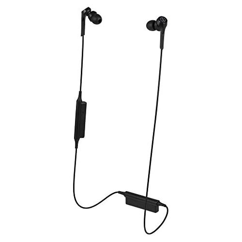 오디오테크니카 Audio-Technica ATH-CKS550XBTBK Solid Bass Bluetooth Wireless In-Ear Headphones, Black