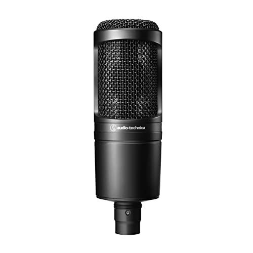 오디오테크니카 Audio-Technica AT2020 Cardioid Condenser Studio XLR Microphone, Ideal for Project/Home Studio Applications