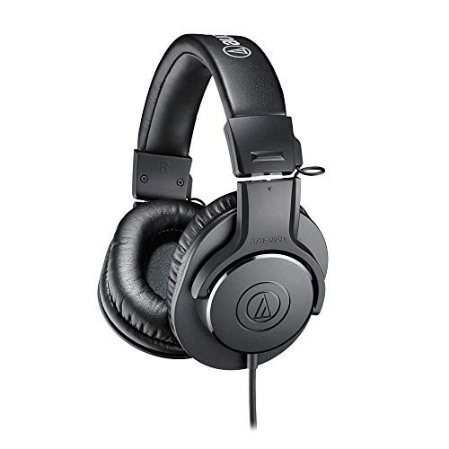 오디오테크니카 Audio-Technica ATH-M20x Professional Studio Monitor Headphones, Black