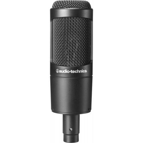 오디오테크니카 Audio Technica AT2035 Microphone with Knox Gear Pop Filter, Boom Arm and XLR Cable Bundle (4 Items)