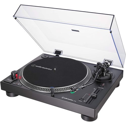 오디오테크니카 Audio-Technica AT-LP120XUSB-BK Direct-Drive Turntable (Analog & USB), Fully Manual, Hi-Fi, 3 Speed, Convert Vinyl to Digital, Anti-Skate and Variable Pitch Control Black