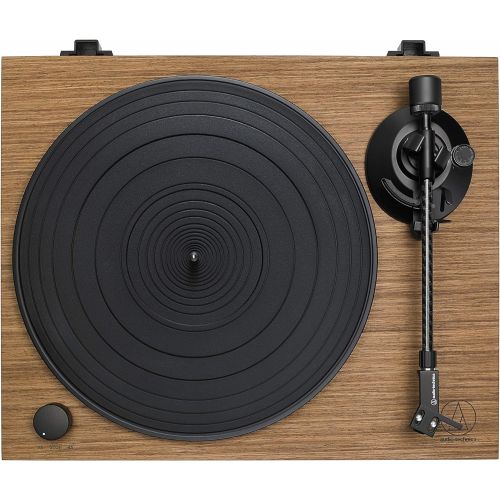 오디오테크니카 Audio-Technica AT-LPW40WN Fully Manual Belt-Drive Turntable, 2 Speeds, Dynamic Anti-Skate Control, Carbon-Fiber Tonearm Walnut