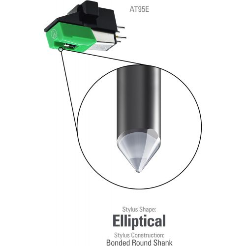 오디오테크니카 Audio-Technica AT95E Phonograph Cartridge for 1/2 Mount Turntables