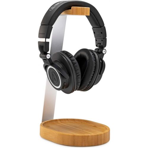 오디오테크니카 [아마존베스트]Audio-Technica ATH-M50X Studio Headphones Bundle with Knox Gear Wooden Stand and Protective Case (3 Items)