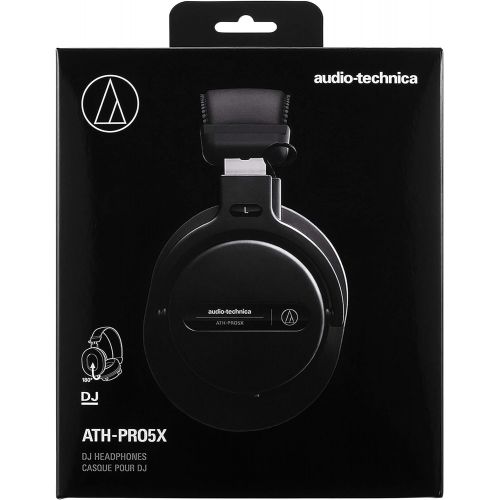 오디오테크니카 [아마존베스트]Audio-Technica ATH-PRO5XBK Professional Over-Ear Closed-Back Dynamic DJ Monitor Headphones, Black