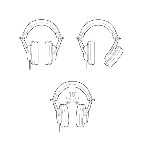 오디오테크니카 Audio-Technica ATH-M20x Professional Studio Monitor Headphones, Black