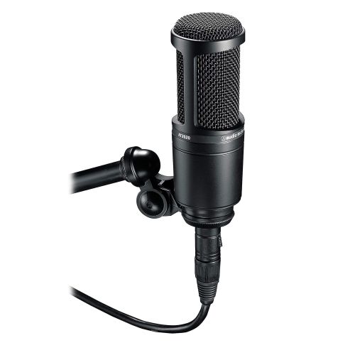 오디오테크니카 Audio-Technica AT2020 Cardioid Condenser Studio XLR Microphone, Black