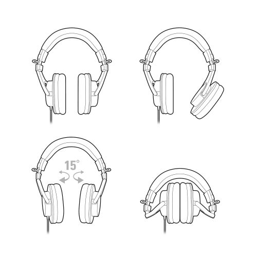 오디오테크니카 Audio-Technica ATH-M30x Professional Monitor Headphones