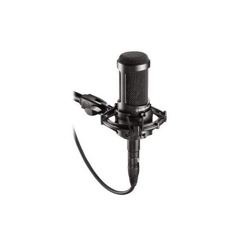 오디오테크니카 Audio-Technica AT2035 Large Diaphragm Studio Condenser Microphone Bundle with Shock Mount, Pop Filter, and XLR Cable
