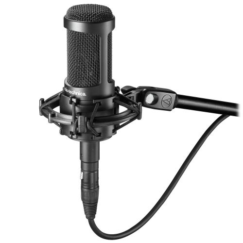 오디오테크니카 Audio-Technica Audio Technica AT2035 Microphone with Focusrite Scarlett Solo USB Audio interface (2nd Gen), Knox Mic Desktop Boom Arm, Pop Filter & XLR Cable