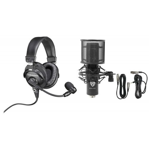 오디오테크니카 Audio-Technica Audio Technica BPHS1 Over-Ear Broadcast Headphones Headset wboom+Studio Mic